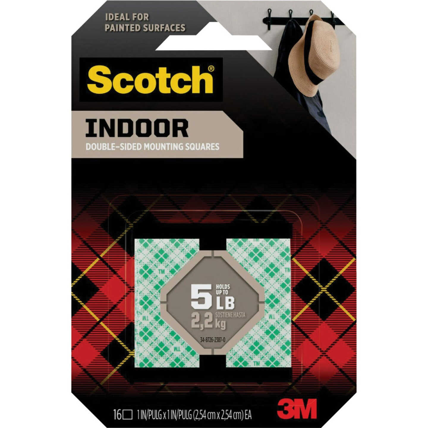 Scotch 1 In. x 1 In. Permanent Indoor Mounting Squares (16-Pack) Image 1