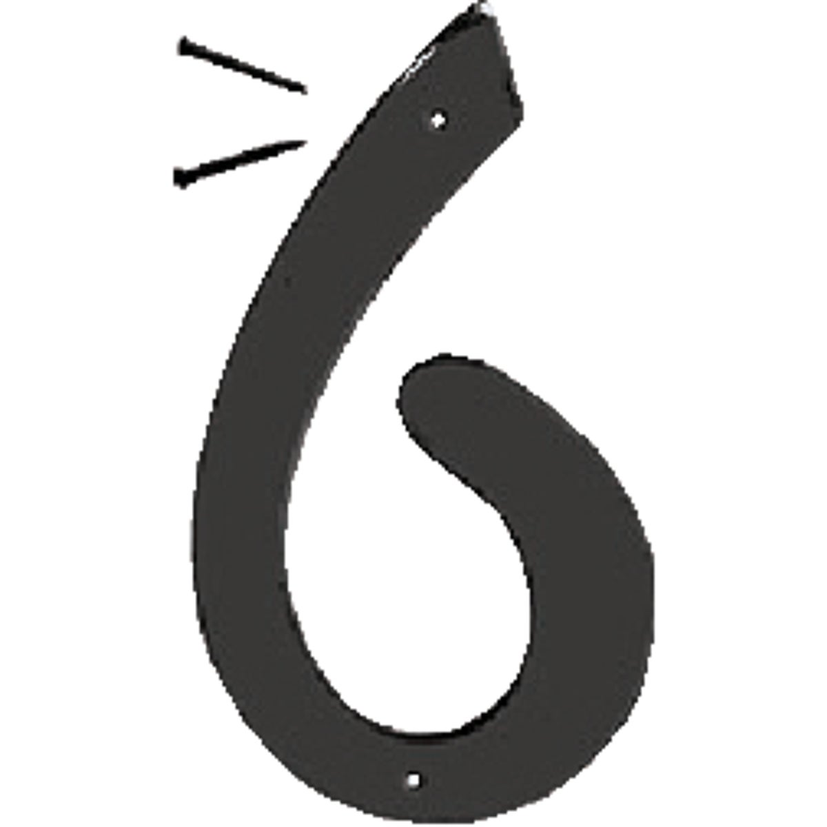 Hy-Ko 4 In. Satin Black Number 6