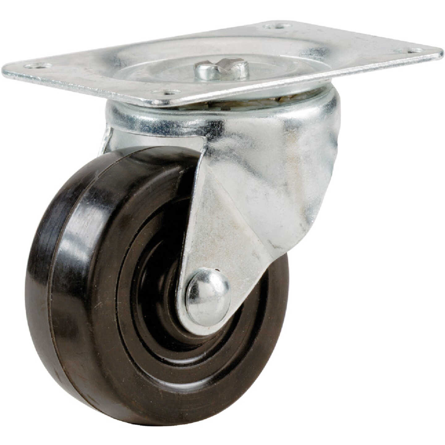 Shepherd Hardware 3 In. General-Duty Soft Rubber Swivel Plate Caster Image 1