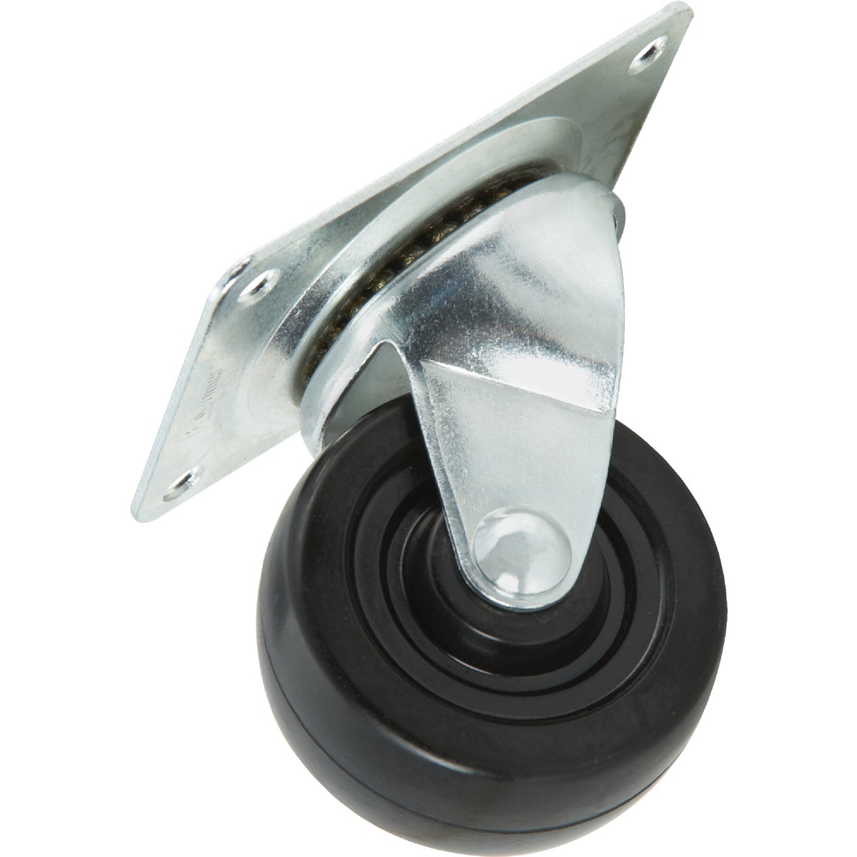 Shepherd Hardware 3 In. General-Duty Soft Rubber Swivel Plate Caster Image 2