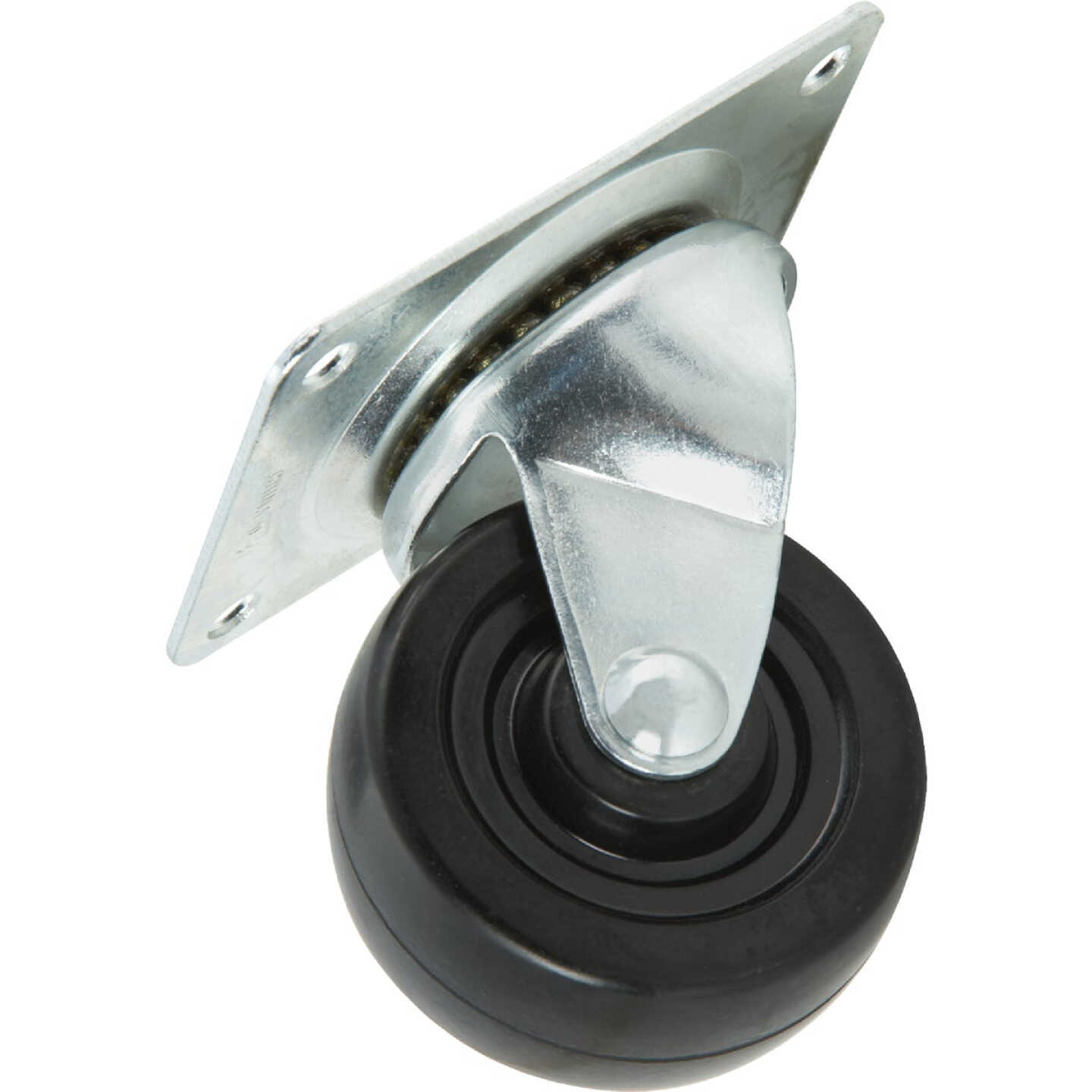 Shepherd Hardware 3 In. General-Duty Soft Rubber Swivel Plate Caster Image 2