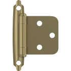 Amerock Golden Champagne Variable Overlay Self Closing Face Mount Cabinet Hinge (2-Pack) Image 1