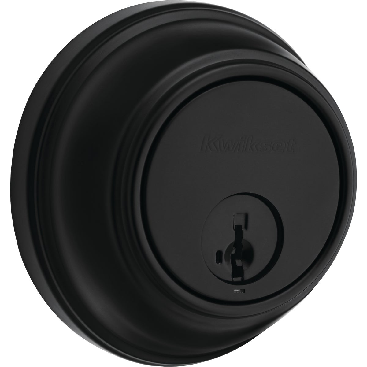 Kwikset Key Control Deadbolt with SmartKey Security Matte Black Deadbolt