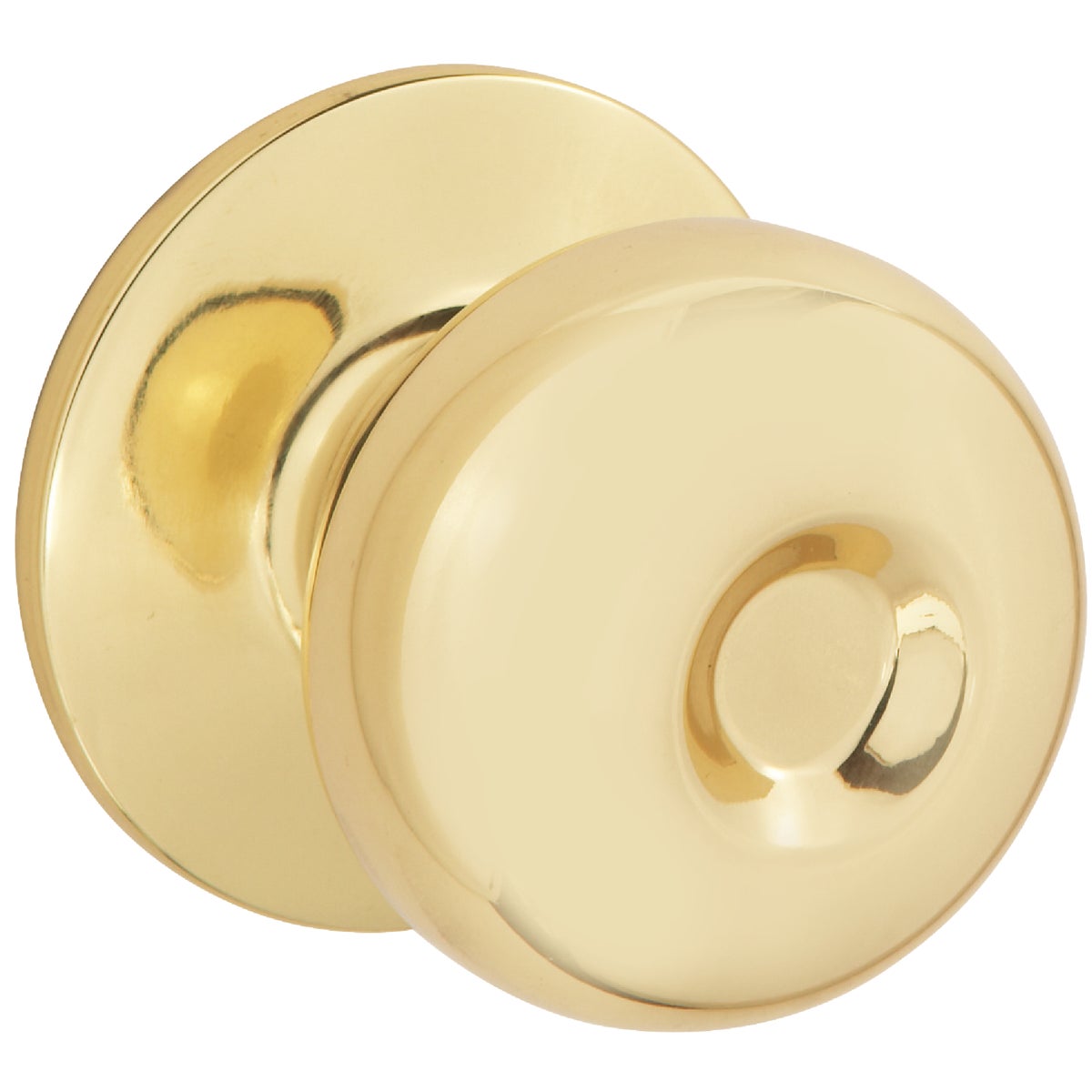 Steel Pro Polished Brass Bed & Bath Door Knob Image 1