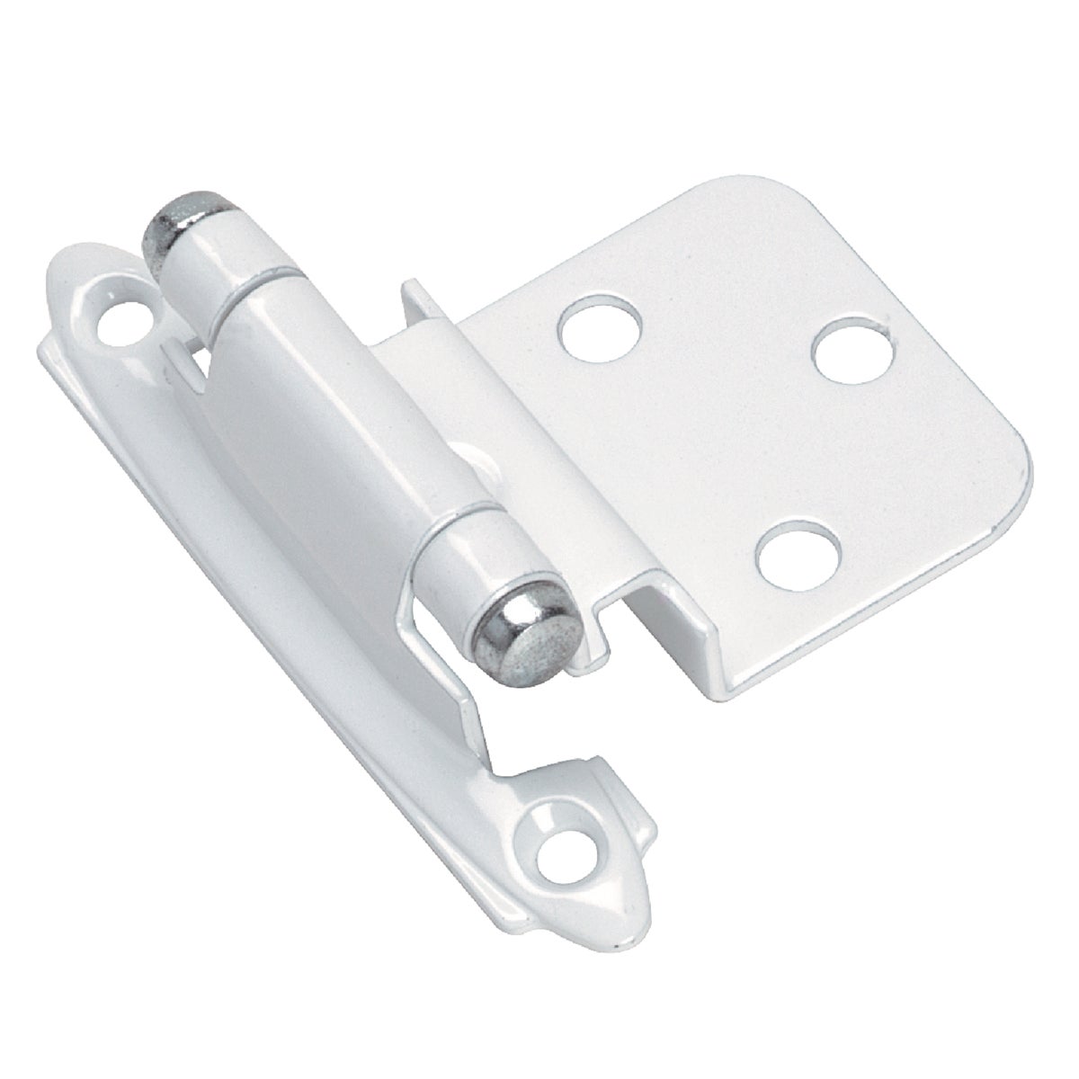 Amerock 3/8 In. White Self-Closing Inset Hinge (2-Pack)
