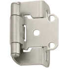 Amerock Satin Nickel Self-Closing Partial Wrap Overlay Hinge (2-Pack) Image 1