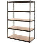 Z-Beam 48 In. x 72 In. x 24 In. Black Steel 5-Tier Shelving Image 1