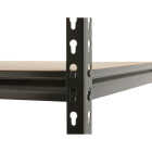 Z-Beam 48 In. x 72 In. x 24 In. Black Steel 5-Tier Shelving Image 6