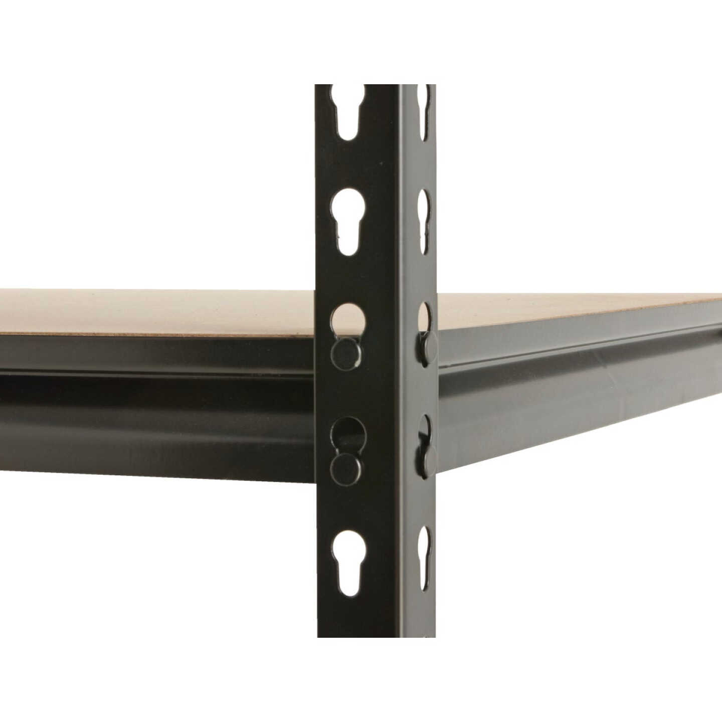 Z-Beam 48 In. x 72 In. x 24 In. Black Steel 5-Tier Shelving Image 6