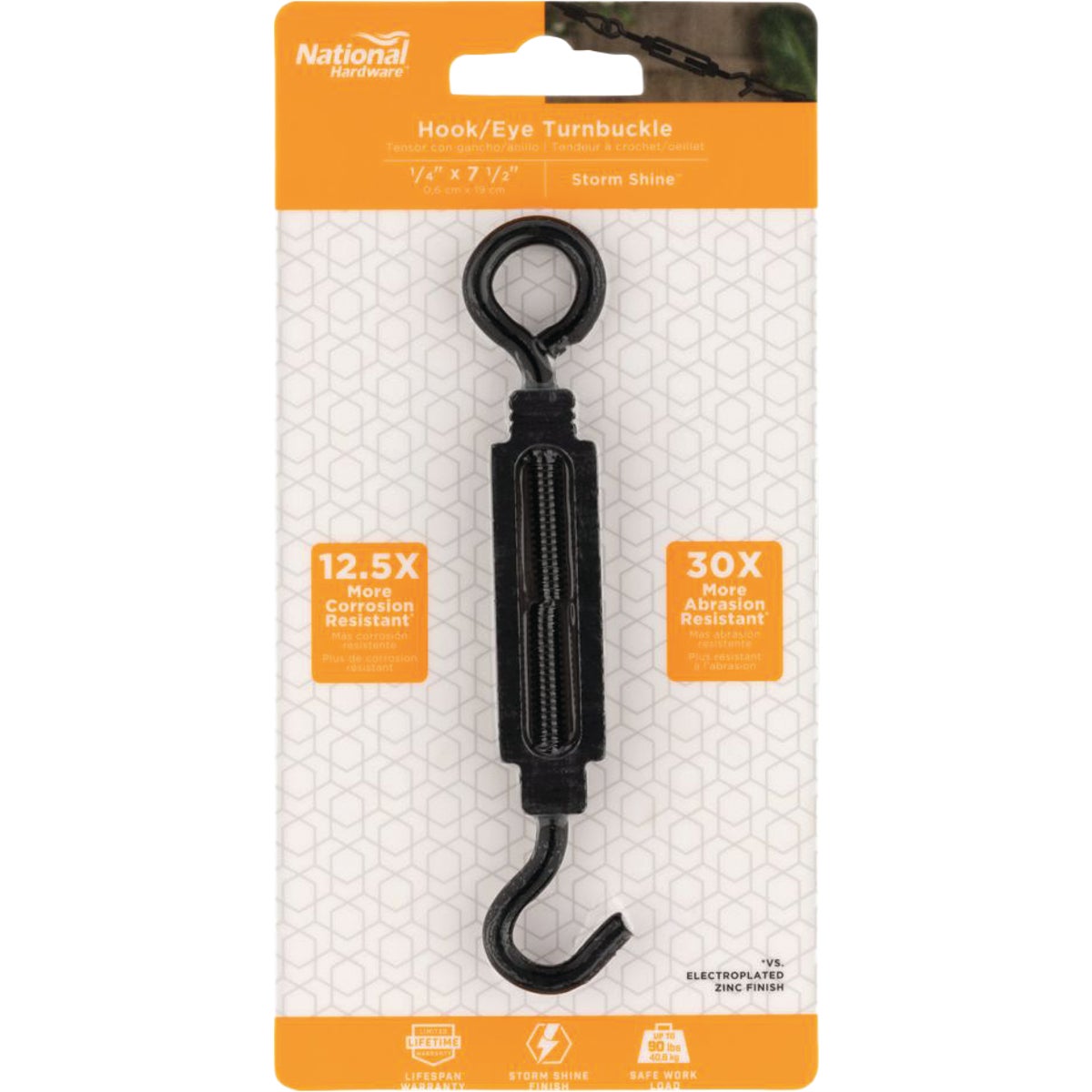 National Hardware 1/4 In. X 7-1/2 In. Hook/Eye Turnbuckle Image 2