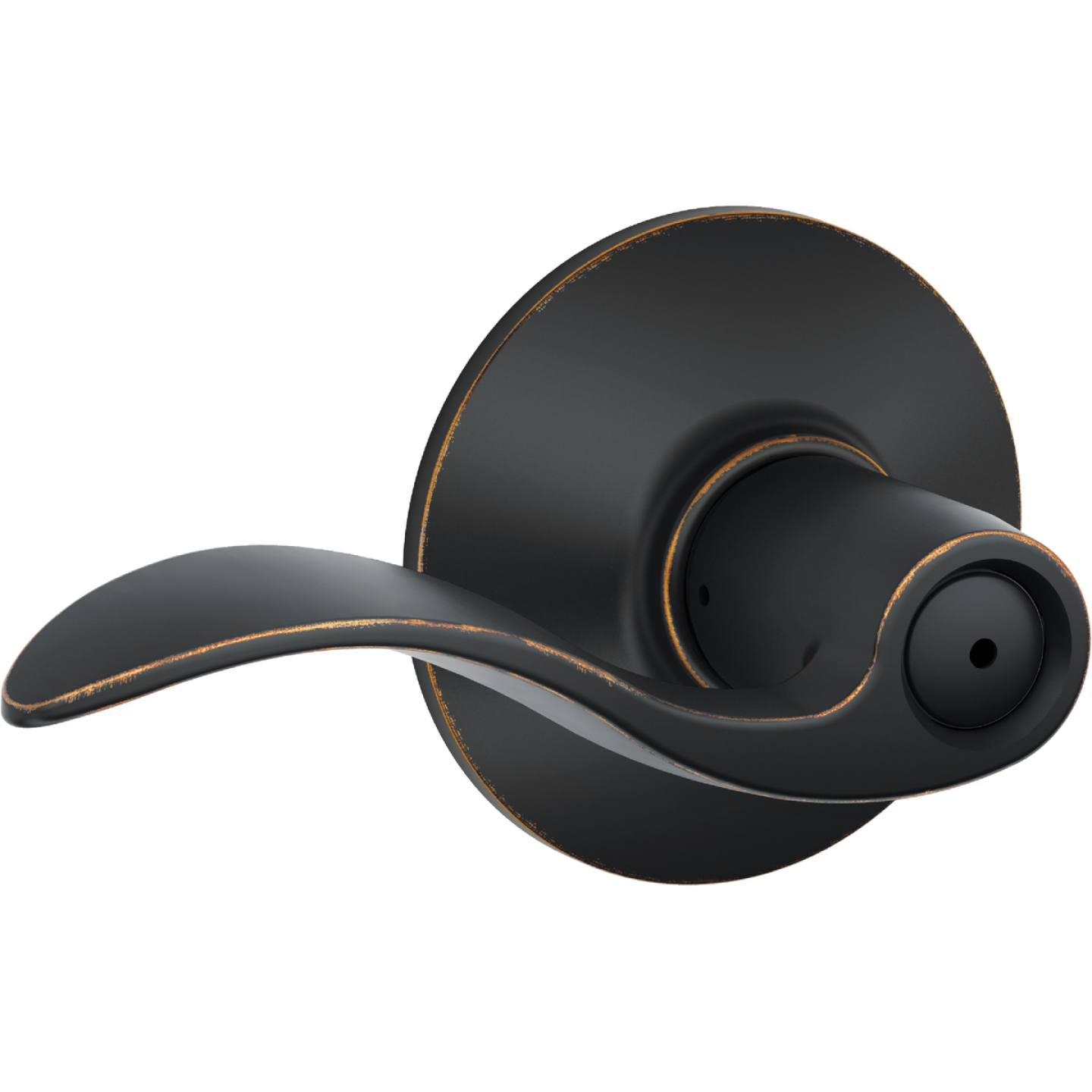 Schlage Accent Aged Bronze Privacy Door Lever Image 1