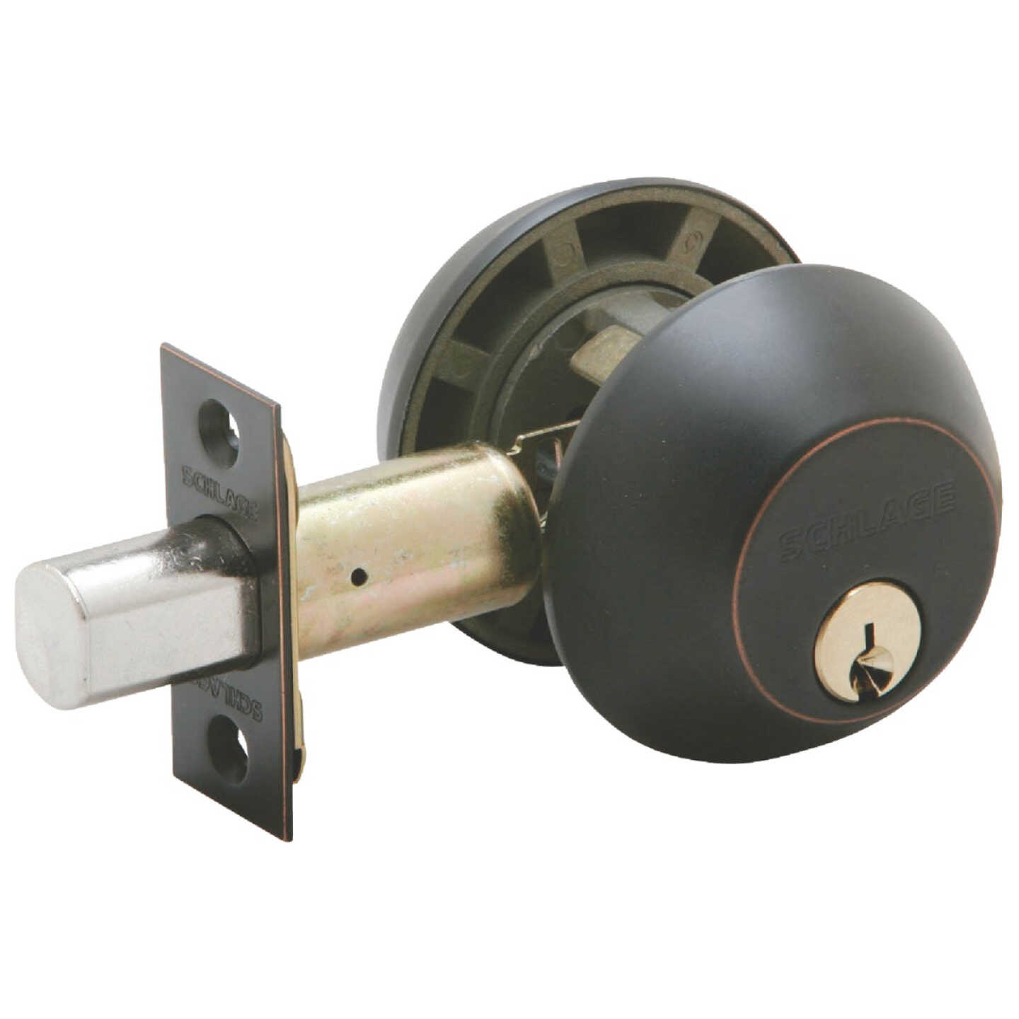 Schlage B-Series Aged Bronze Double Cylinder Deadbolt Image 1