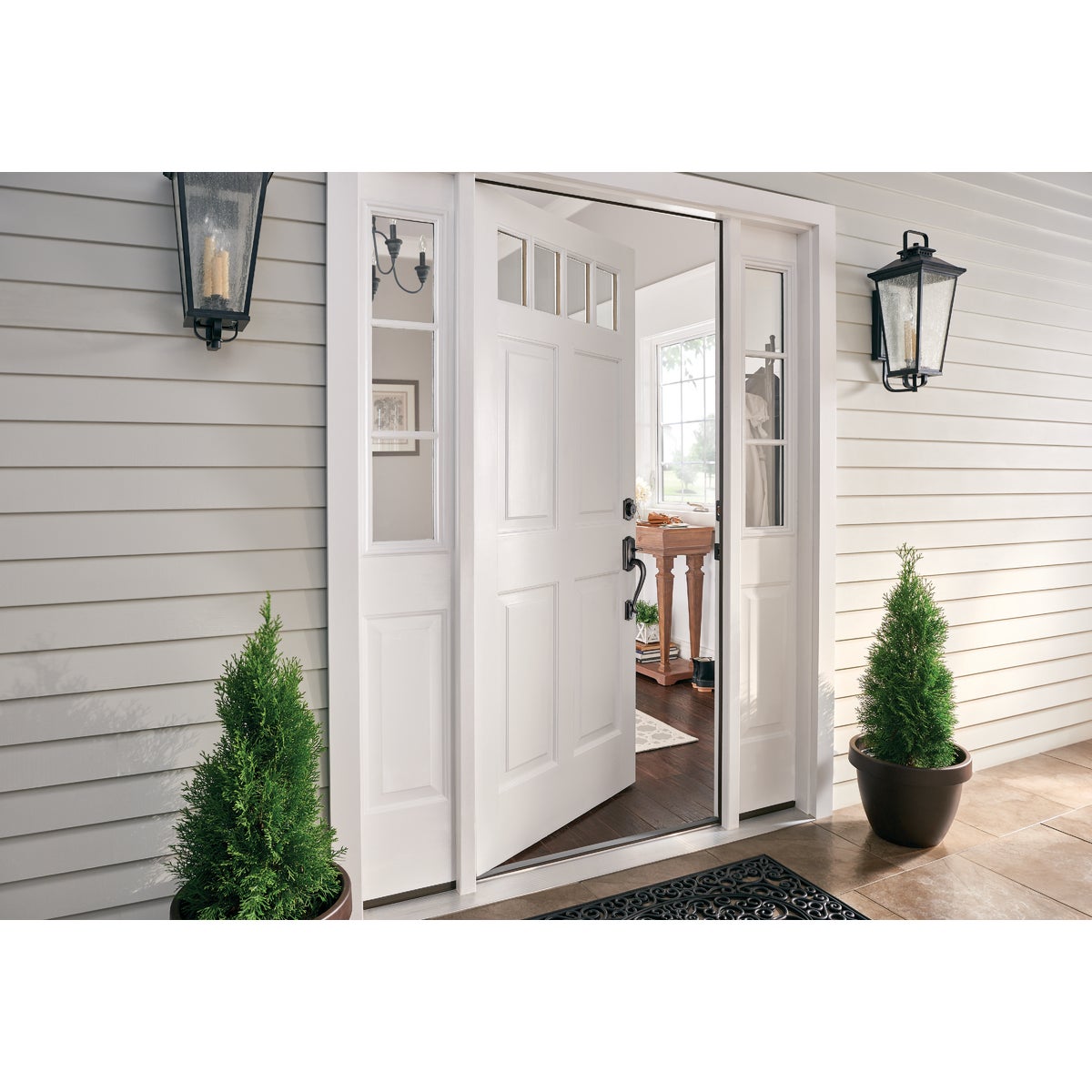 Schlage Aged Bronze Entry Door Handleset with Accent Lever Image 2