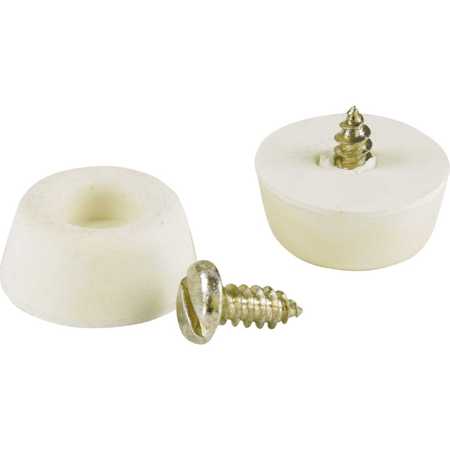Do it 7/8 In. Round Off-White Furniture Bumpers (4-Pack) Image 1
