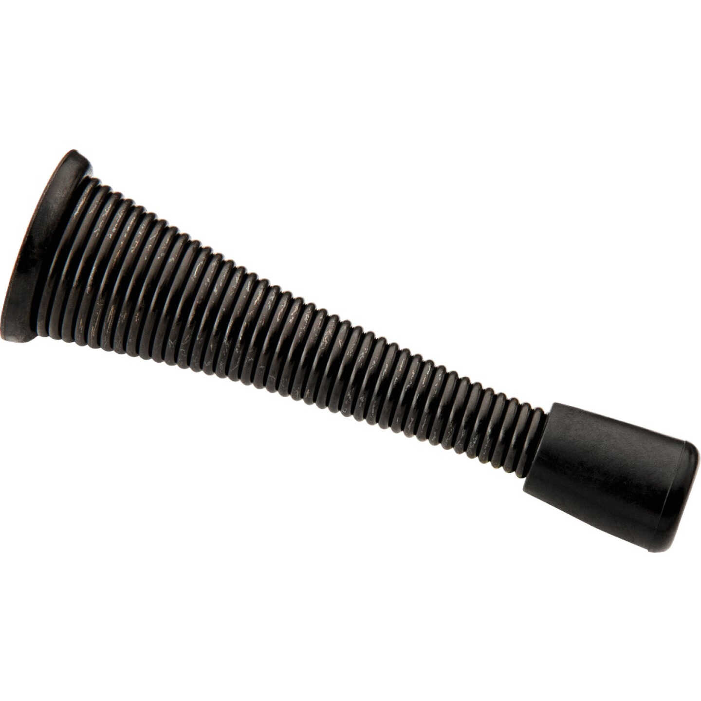 National Hardware 3 In. Matte Black Spring Door Stop Image 1