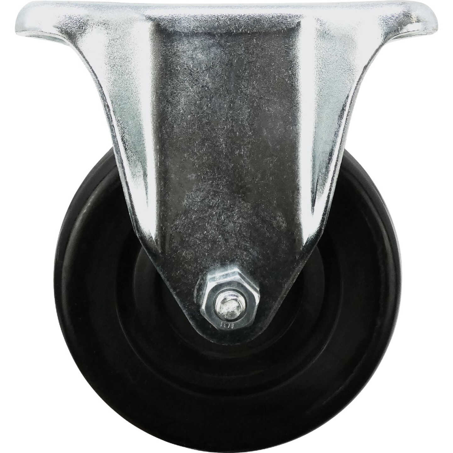 Shepherd Hardware 4 In. Heavy-Duty Polypropylene Rigid Plate Caster Image 1