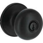 Steel Pro Matte Black Half Round Entry Knob Image 1