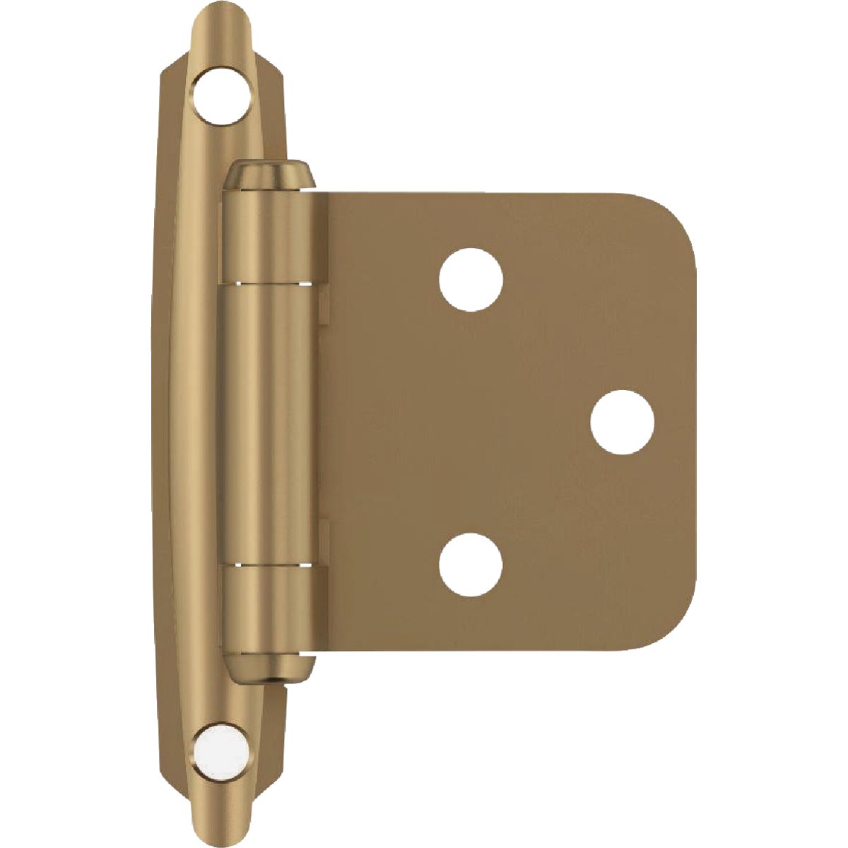 Amerock Champagne Bronze Variable Overlay Self Closing Face Mount Cabinet Hinge (2-Pack)