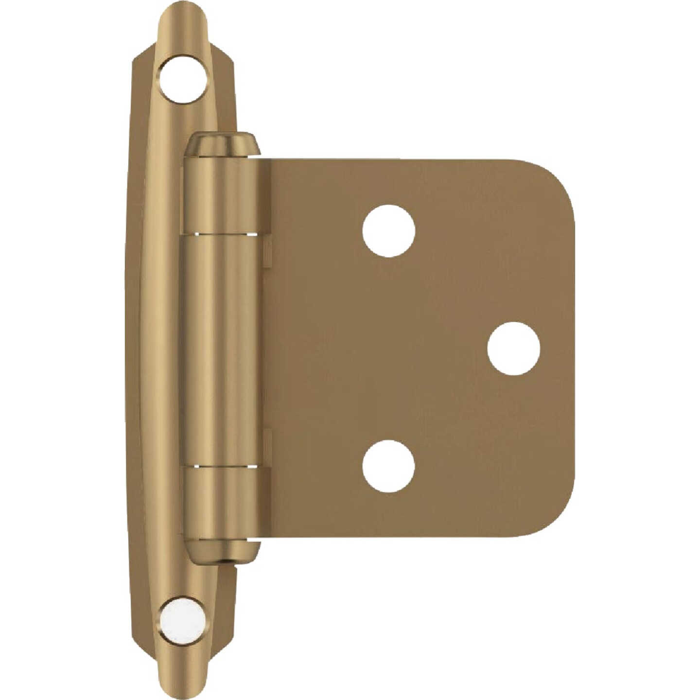 Amerock Champagne Bronze Variable Overlay Self Closing Face Mount Cabinet Hinge (2-Pack) Image 1