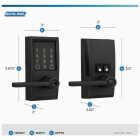 Schlage Encode Smart WiFi Matte Black Latitude Lever with Century Trim Image 2