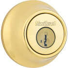 Kwikset Polished Brass Single Cylinder Deadbolt with SmartKey Security Image 1