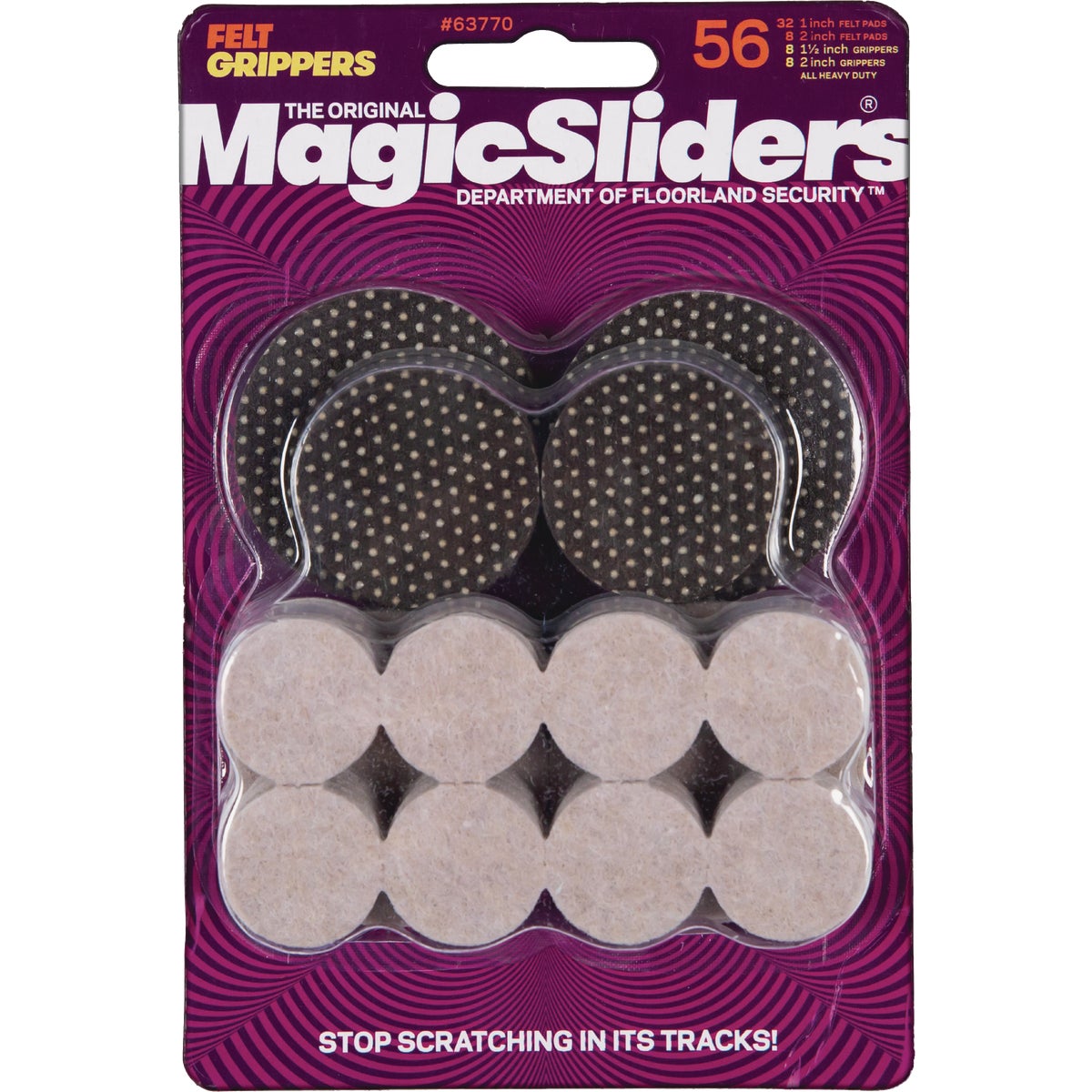 Magic Sliders Felt and Gripper Furniture Pad Assortment (56-Pack) Image 1