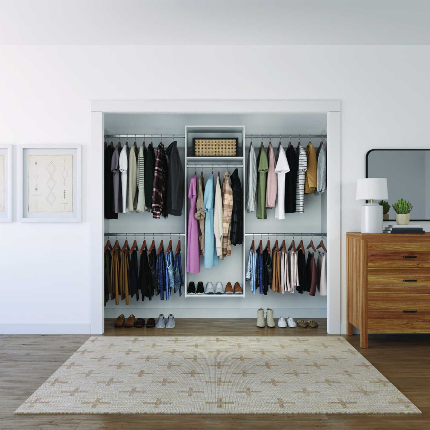 Easy Track Create Collection Wood Laminate Closet Kit Image 3