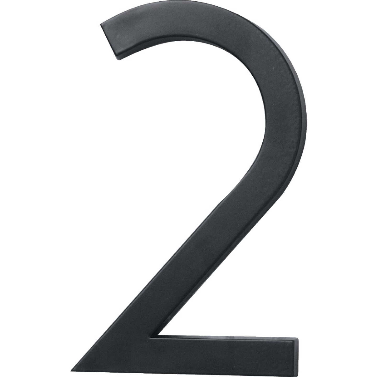 Hy-Ko Architectural Series 6 In. Satin Black House Number Two Image 1