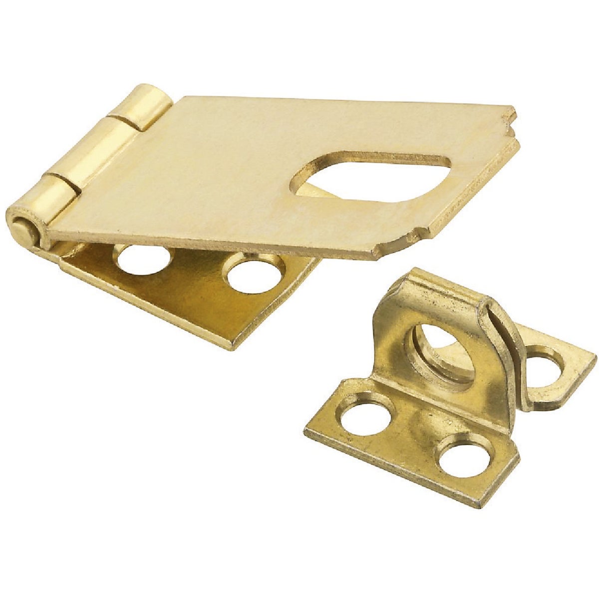 National Hardware 2-1/2 In. Brass Non-Swivel Safety Hasp