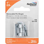 National Hardware 1 In. Zinc Loose-Pin Narrow Hinge (2-Pack) Image 2