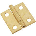 National Hardware 1-1/2 In. Brass Loose-Pin Narrow Hinge (2-Pack) Image 1