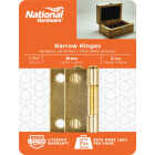 National Hardware 1-1/2 In. Brass Loose-Pin Narrow Hinge (2-Pack) Image 2