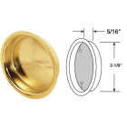 Prime-Line 2-1/8 In. Dia. Brass Wardrobe Pocket Door Pull (2-Count) Image 1