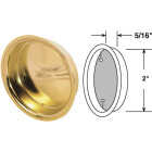 Prime-Line 2 In. Dia. Brass Wardrobe Pocket Door Pull (2-Count) Image 2