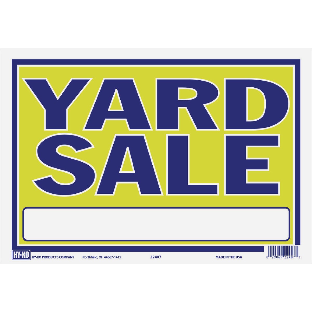 Hy-Ko 9 x 13 Neon Yard Sale Sign Image 1