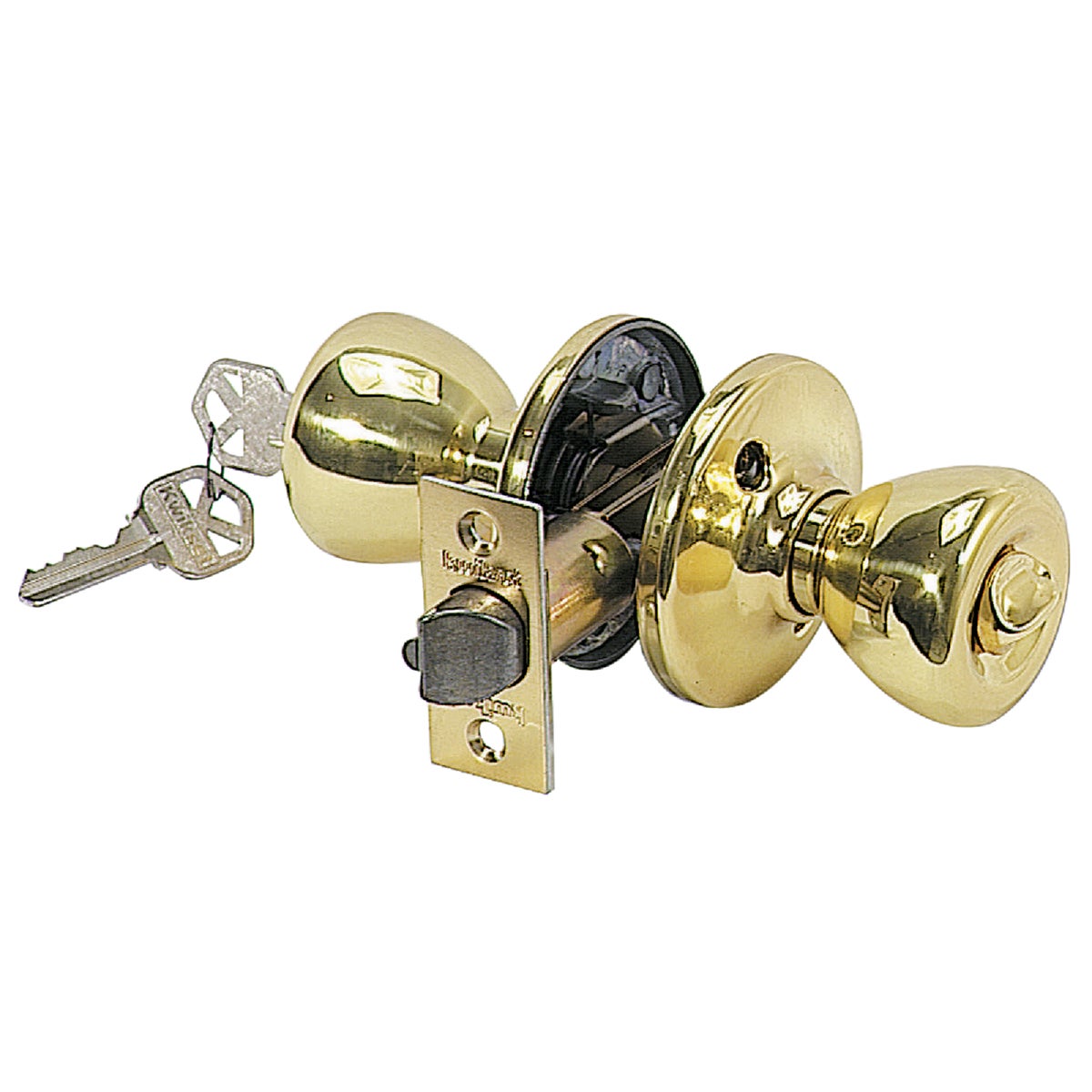 Kwikset Tylo Polished Brass Entry Door Knob  Image 1