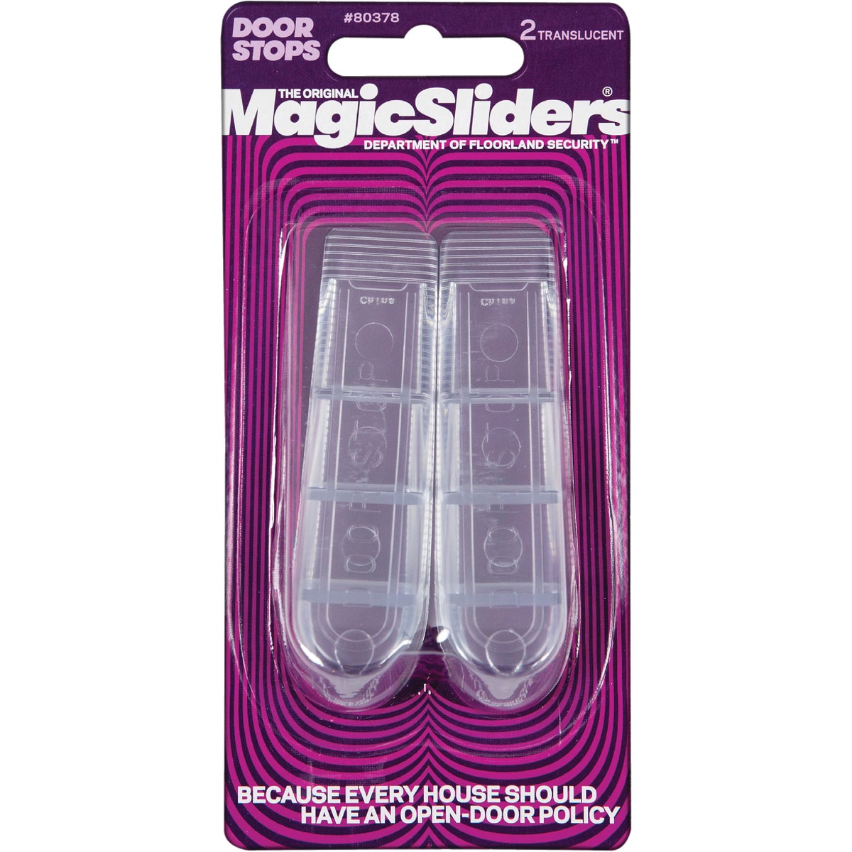 Magic Sliders Clear Rubber Wedge Door Stop (2-Pack) Image 2