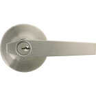 Steel Pro Brushed Nickel Entry Door Lever Image 4