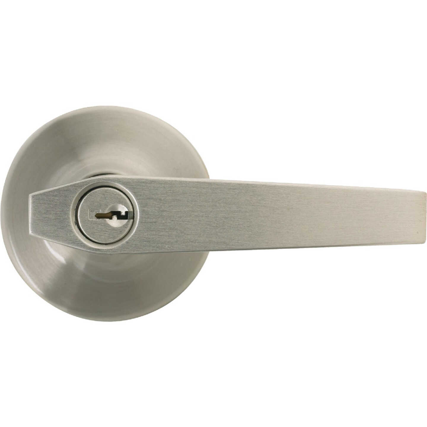 Steel Pro Brushed Nickel Entry Door Lever Image 4