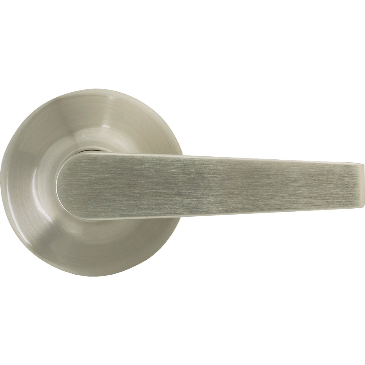 Steel Pro Brushed Nickel Straight Passage Door Lever Image 4