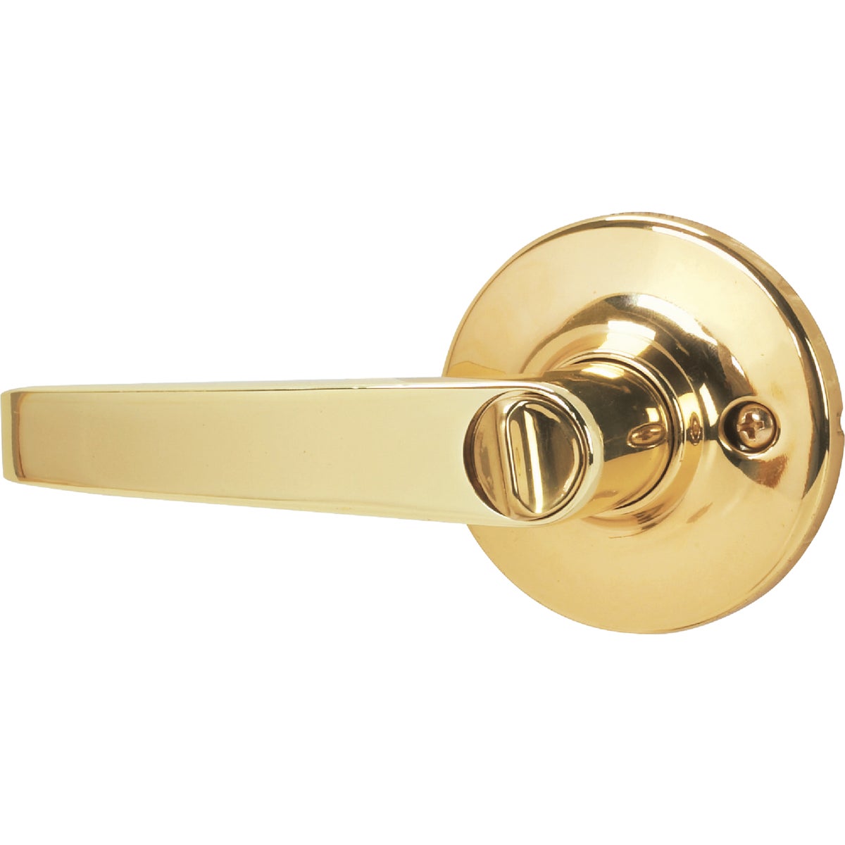 Steel Pro Polished Brass Entry Door Lever Image 1
