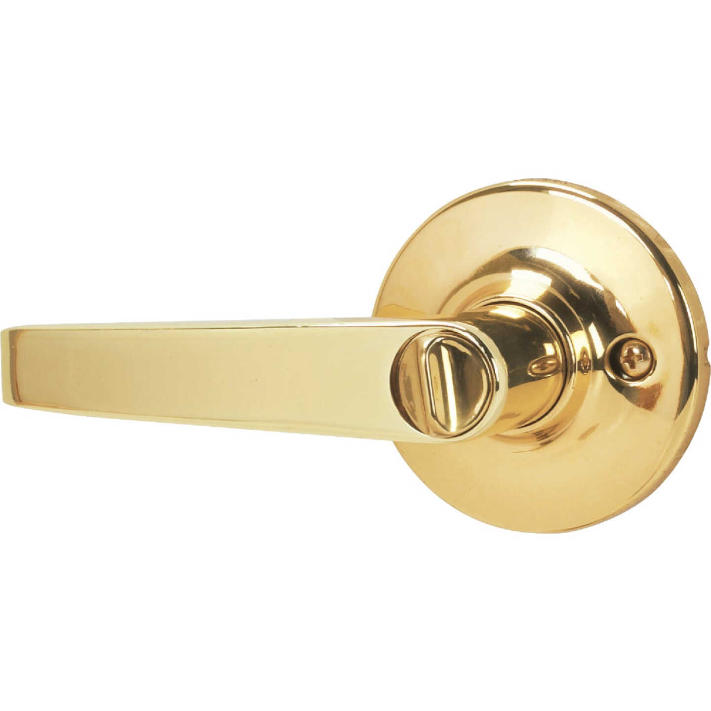 Steel Pro Polished Brass Entry Door Lever Image 1