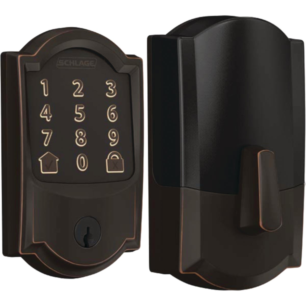 Schlage Encode Camelot Aged Bronze Smart WiFi Deadbolt Image 1