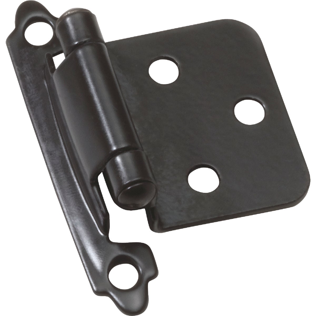 Laurey Oil Rubbed Bronze Self-Closing Overlay Hinge with Zinc Screws (2-Pack) Image 1