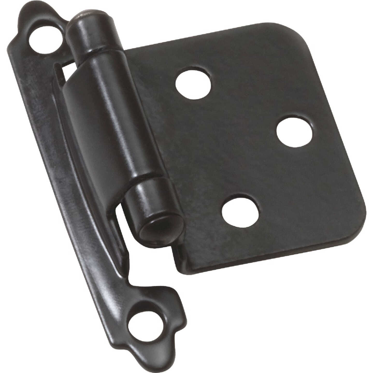 Laurey Oil Rubbed Bronze Self-Closing Overlay Hinge with Zinc Screws (2-Pack) Image 1