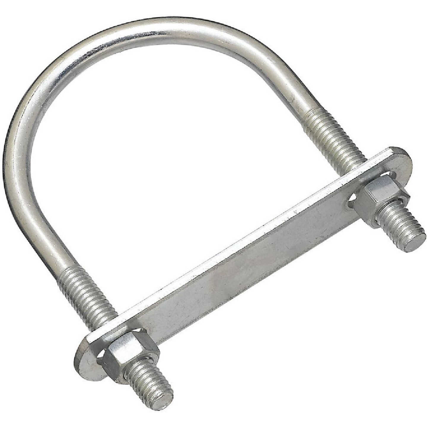 National Hardware 3/8 In. x 2.95 In. x 4.5 In. Zinc Round U Bolt Image 1