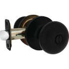 Steel Pro Matte Black Half Round Privacy Knob Image 3