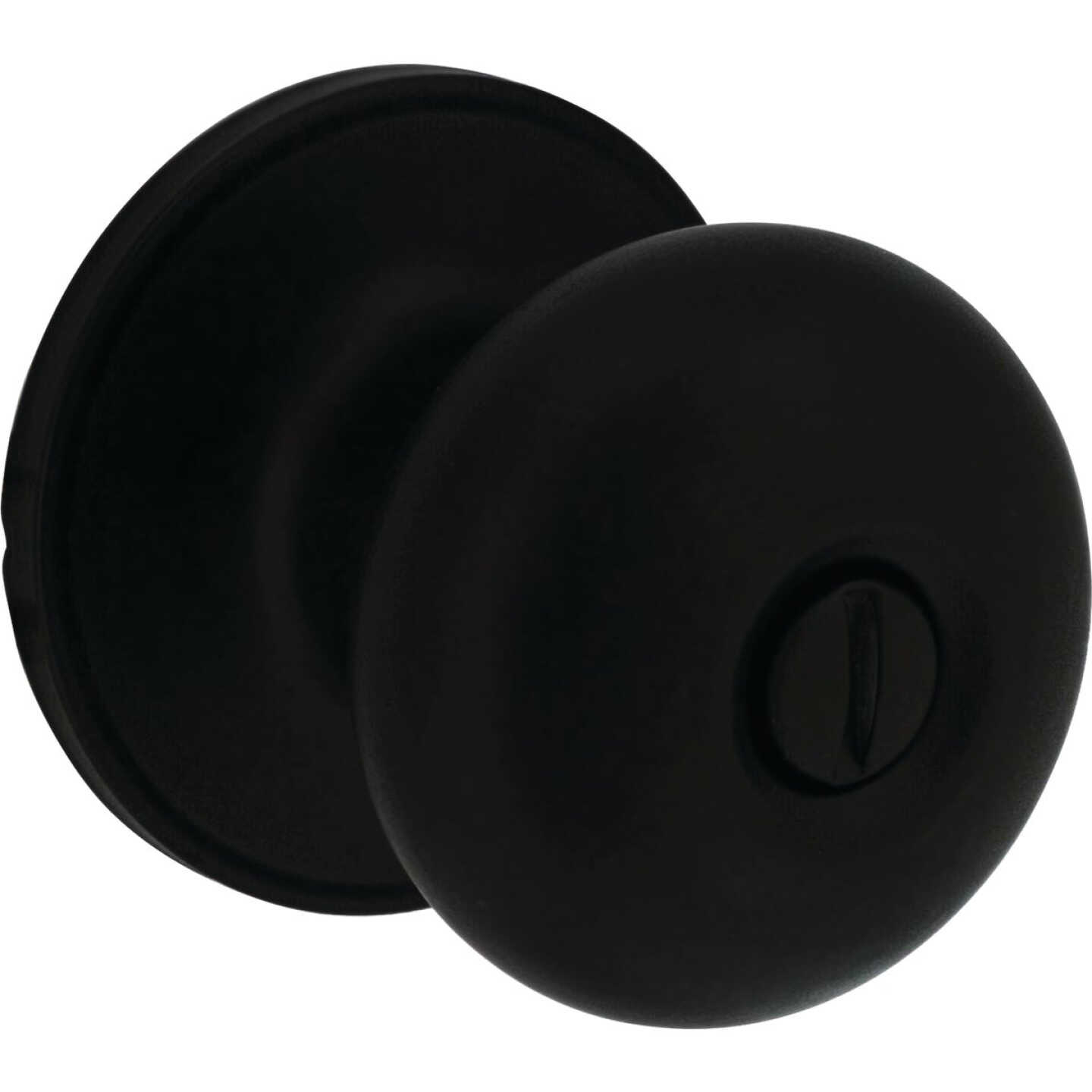 Steel Pro Matte Black Half Round Privacy Knob Image 1