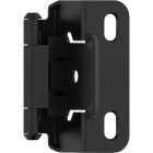 Amerock Overlay Self Closing Partial Wrap Matte Black Cabinet Hinge (2-Pack) Image 1