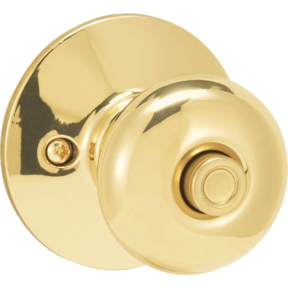 Schlage Plymouth Bright Brass Bed & Bath Door Knob Image 3